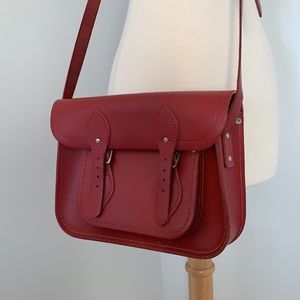 Satchel red cross-body bag